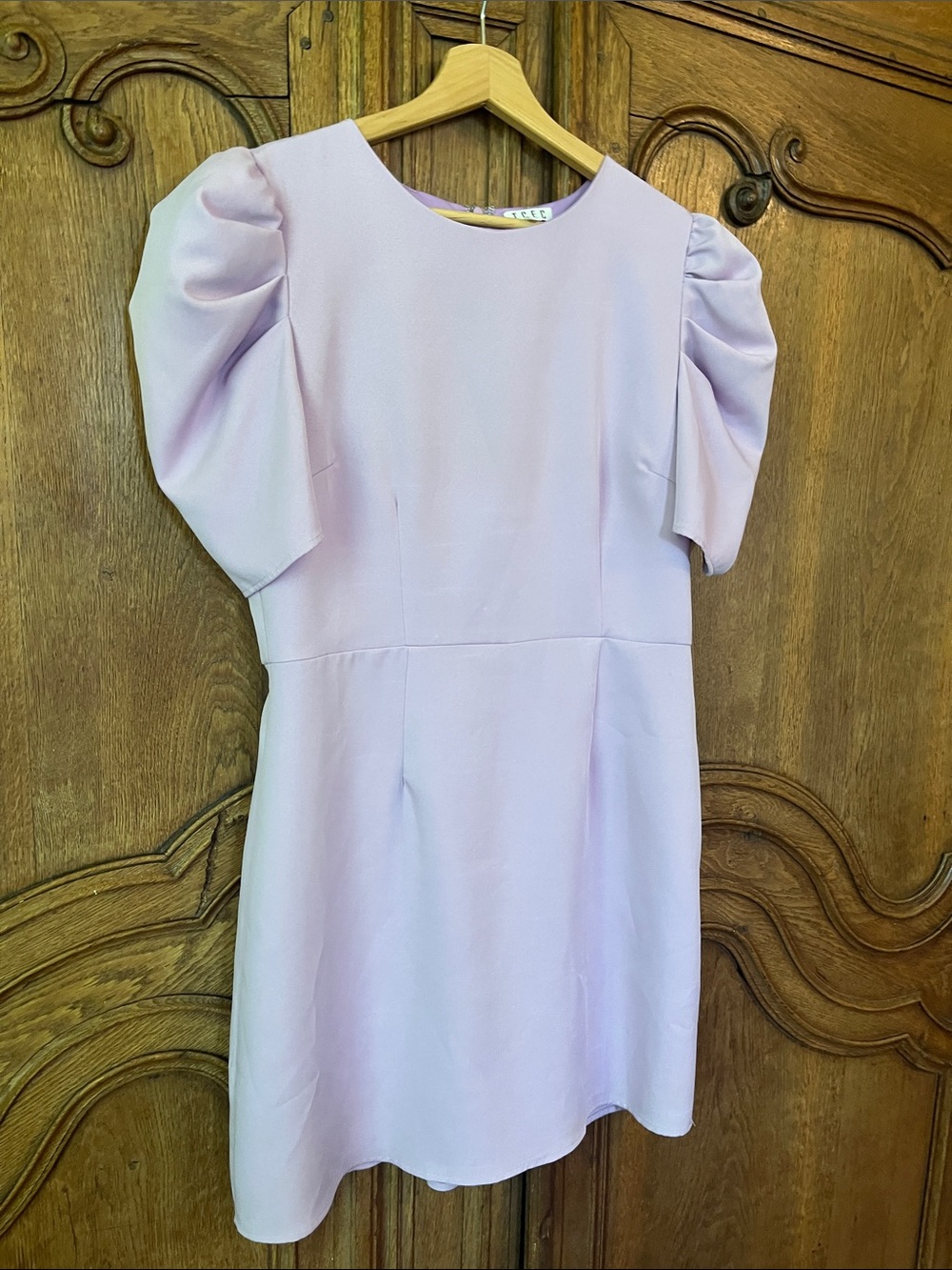 TCEC LILAC PUFF SLEEVE FITTED MINI DRESS - Picture 3 of 9